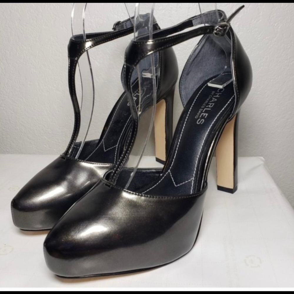 Charles by Charles David Closed Toe T-Strap Heels